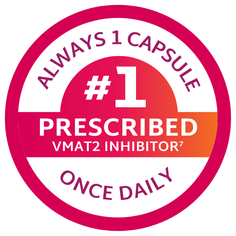 #1 Prescribed VMAT2 Inhibitor, badge