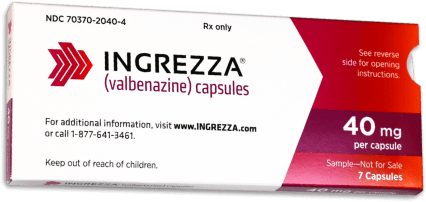 INGREZZA® (valbenazine) capsules packaging
